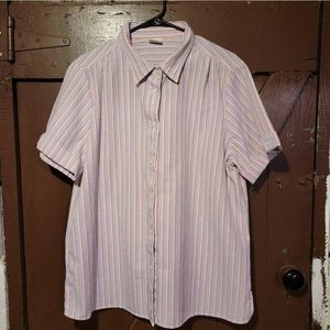 VINTAGE MULTI COLOR PIN ROLL BUTTON DOWN SZ XL